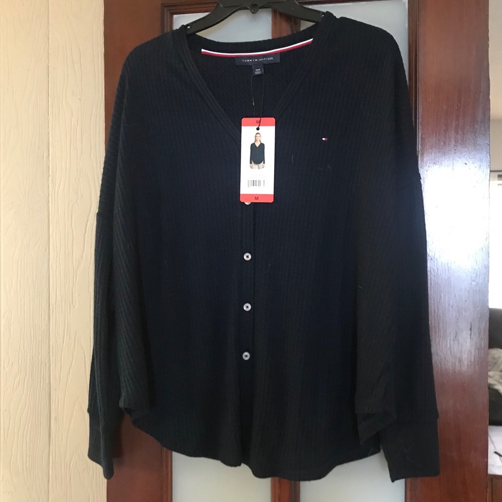 🌼Tommy Hilfiger waffle knit button down🌼